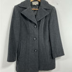 Croft & Barrow Womans Excellent Condition  Button Up Pea Coat Small Gray Photo 0