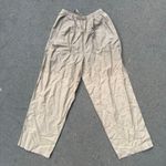 Hunt Club Vintage Linen Cotton Cream Beige Elastic Waist Casual Pants Slacks MED Photo 0