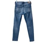EXPRESS Vintage Skinny High Rise Ankle Button Fly Jeans Womens Size 0 Distressed Photo 2