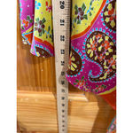 Alice & Trixie  Silk Wrap Tank Top M Bright Paisley Boho Made USA Summer Photo 5