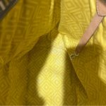 Brighton  Large Tote Buttercup Gray & White 2 Top Leather Straps Charm Canvas Photo 12