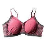 Honeylove Silhouette Bra Wireless velvetine flocking Fig Size 3X 44DD Purple Photo 1