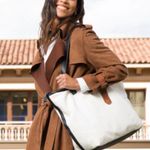 Walter Baker NWT  Canvas and Vegan Leather Carly Bag: 13”x 18”x 14.5” Photo 3