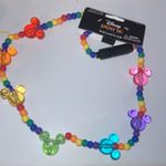 Disney New-  Light Up Necklace Mickey Mouse Icon Shaped Beads Rainbow Pride Co… Photo 1
