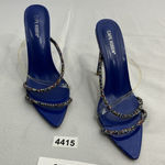 Womans Cape Robin Horizon Stiletto Pumps 8.5 M Blue Rhinestones Strappy Slip On Photo 0