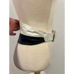 American Vintage Vintage 80s Leather Colorblock Waist Belt Medium Photo 5