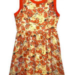 C. Luce Women's Sheath Dress Floral Red Orange Lined Baby Shower Wedding Large Photo 0