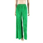 Steve Madden  Green Plissé Wide-Leg Pants XS Photo 3