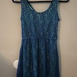 Mossimo Supply Co  Medium Blue Lace Tank Dress Style Cinched Waist NWT Boho Indie Photo 0