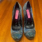 Betsey Johnson  Blue Leopard Heels Photo 1