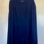 Enfocus Studio EUC  Navy Mini Dress with Attached Sheer Cape sz 12 Photo 0
