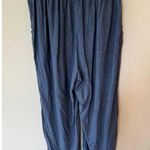 Flax High Rise Pull On Wide Leg Cropped Pants Blue Women's Plus Size 1G (18/20) Photo 1
