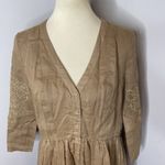 Johnny Was Jade by  Inbar‎ Linen Eyelet Midi Dress Small S Photo 6