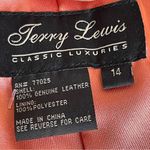 JERRY LEWIS | Pink Genuine Suede Leather Midi Skirt Sz 14 Photo 4