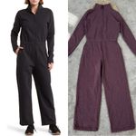 Zella Z by Women’s Freestyle Long Sleeve Knit Jumpsuit Wide Leg Movk Neck Red XS Photo 2