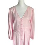 J.Crew - Stretch Viscose-Blend Button-Front Midi Dress Light Pink Sz 18 Photo 4