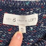 Loft ⭐️ Lou & Grey Navy Blue Speckled Sleeveless Cotton Blend Sweater Tank Top XL Photo 2