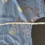 Kaktus made in Italy sz L oversized linen viscose blend blue rose print tunic Green Size L Photo 10