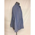 cj banks Blouse Womens 1X Used Blue V-Neck Button Front Photo 3