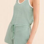 Faherty  Green White Cabana French Terry‎ Romper Photo 0