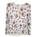 Lucky Brand Pullover Long Sleeve Floral Sweater Gray Layered Round Neck Size L Photo 1