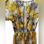 Emmelee For F.C. Yellow Abstract Print Mini Dress Cottagecore Artsy Summer Dress Photo 6