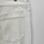 Madewell 90s Straight Crop Jean Tile White High Rise Raw Hem Classic US 33 NWT Photo 11