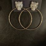 Head New Noir Panther  Gold Hoops w crystals Photo 0