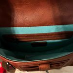 NWT Catchfly Women’s Asymmetrical Tooled Yoke Fringe Crossbody Bag Brown Photo 6