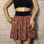 Hypnotik Floral Mini Skirt Skater Flounce M Black Size undefined Photo 1