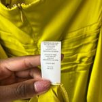 AMUR Dixon Citrine Lime Green Pleated Halter Satin Midi Cocktail Dress Sz 4 NWT Photo 12