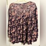 Wonderly  Dark Purple and Pink Floral Blouse Photo 1