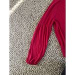 Old Navy Luxe Maroon Long Sleeve bubble sleeve top size large Photo 3