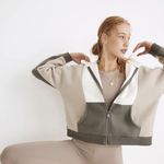 Madewell NEW  MWL Betterfleece Colorblock Zip Hoodie‎ Sweatshirt, L Photo 0
