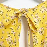 American Eagle  Floral Yellow V-Neck Open Back‎ Romper Tie Waist AE Plus Size XXL Photo 7