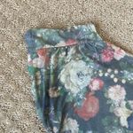 ZARA  Floral Short Sleeve T Shirt Wide Neckline Watercolor Size Medium VGUC Photo 1