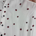 ZARA  Basic Small White‎ Sleeveless Ladybug Tank Too Draped Blouse Tie Back Photo 1