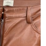 Aritzia Wilfred Melina Pants Vegan Faux Leather High Waist Brown Size 4 Photo 5