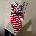 Xhilaration Red, White, and Blue One Piece Swimsuit Photo 1