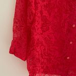 Alfred Dunner Petite Vintage Sheer Button Up Shirt Photo 3