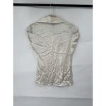 Bebe Y2K Silk Satin Ivory Blouse Women S Babydoll Rhinestone Coquette 2000s Photo 1