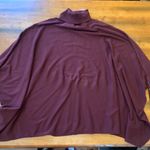 Alfani  Turtleneck Poncho Sweater XL Burgundy Warm Photo 4
