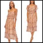 Anthropologie  Love the Label Boho Waterlily Floral Ruffle Midi Dress Photo 1