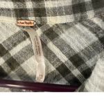 Free People Womens Plaid Long Sleeve Button Shirt Olive Green Bohemian Cabin XS Photo 5