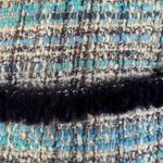 blue tweed woven size 2 Lady jacket navy trim cameo buttons Photo 5