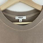 AGOLDE Foundation Beige Della Asymmetrical Short Relaxed Sleeve Crew Tee NEW Photo 8