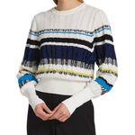 Proenza Schouler  Fil Coupe Striped Women’s crewneck fall crop sweater M Photo 0