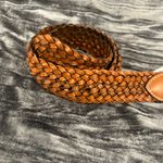 Michael Kors Braided Tan Leather Belt with Gold Buckle Size S/M Photo 3