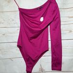 ZARA  • Bodysuit • Magenta • One Long Sleeve • Small Photo 2
