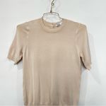 ZARA  Cream Knit Top Size Small Short Sleeve Photo 3